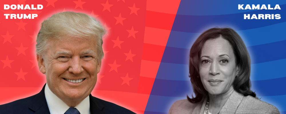 Donald Trump face à Kamala Harris